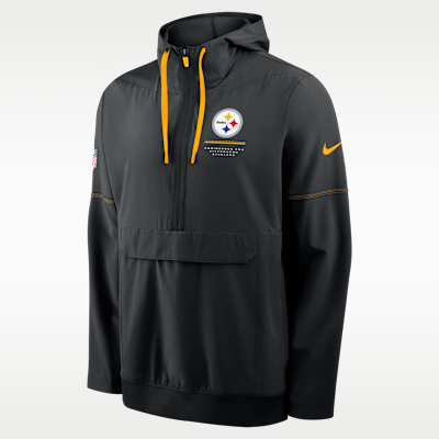 Pittsburgh Steelers Sideline Anorak Men's Nike NFL 1/2-Zip Hooded